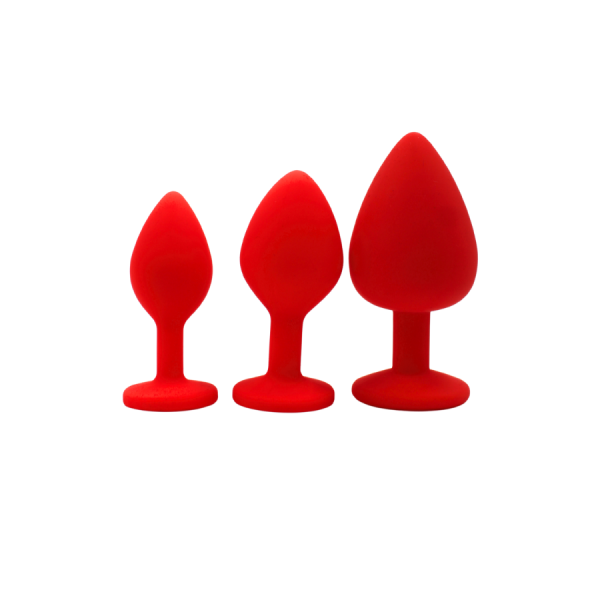 Plug rouge bijou cristal Large CHERRY 